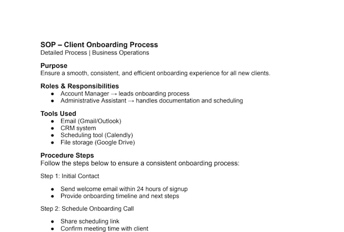 create professional sops and workflow documentation